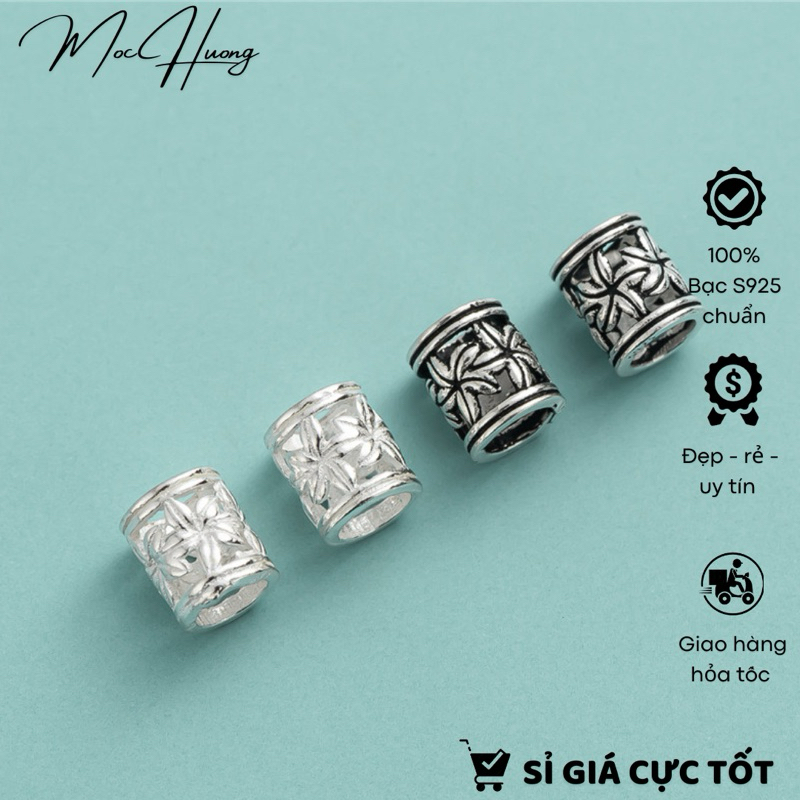 [S925] Charm bạc trụ bông hoa - MH237 MOCHUONG JEWELRY