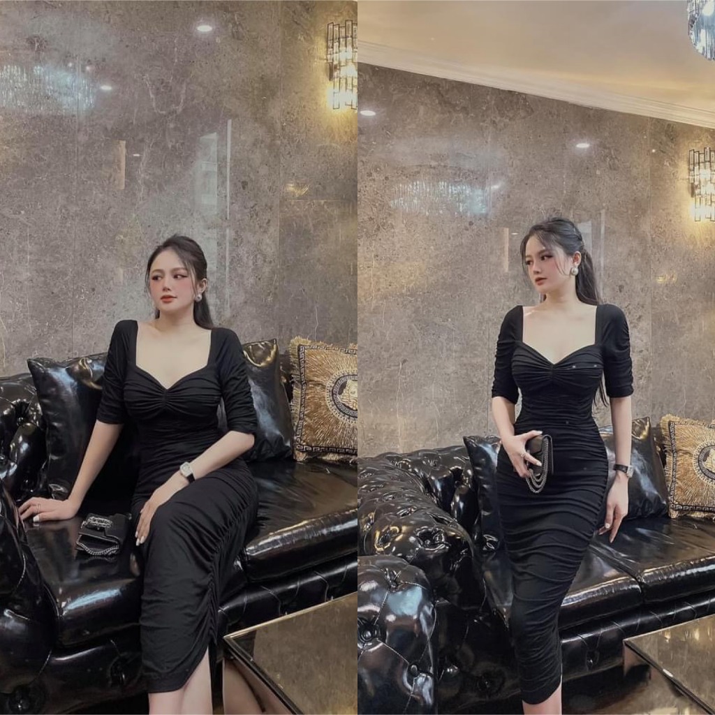 [Annastore] {NHẬP MÃ VOUCHER GIẢM GIÁ } váy cổ rúm tim cập nhật xu hướng trendy thịnh hành