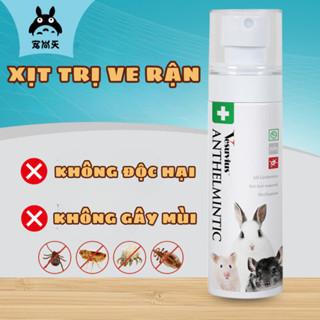 Xịt ve rận mạt cho Hamster Bọ Ú (Chuột Lang) Thỏ cảnh chiết xuất thảo dược thiên nhiên an toàn cho thú cưng