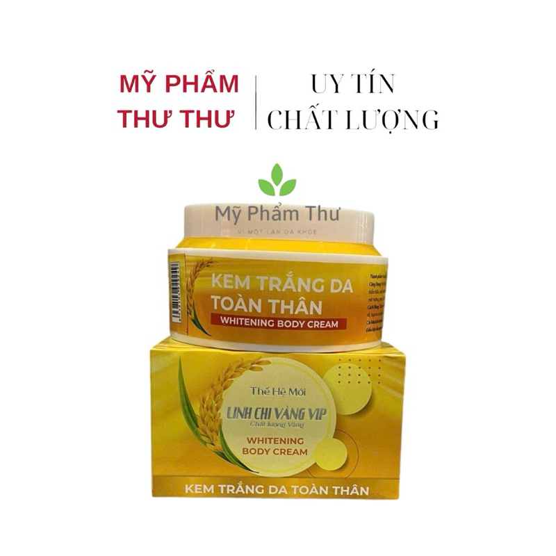Kem Body Linh Chi Vàng Vip Mầm Gạo Trắng Sáng Da Chống Nắng