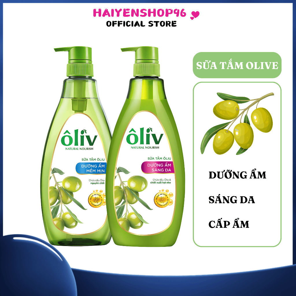 Sữa tắm Oliu sáng da, mềm mịn 650ml