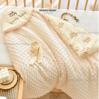 Chăn Ủ Choàng Cao Cấp Trần Bông Hạt Đậu Hàn Kt 90x90