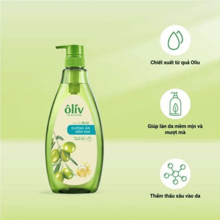 Sữa tắm Oliu sáng da, mềm mịn 650ml