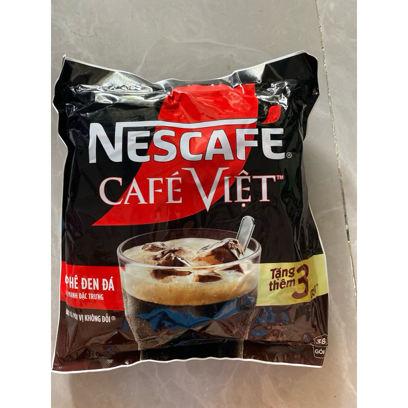 cà phê đen Nescafe Cà phê Việt 38 gói 1/2/3bịch