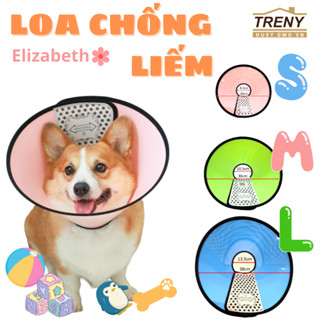 Vòng chống liếm, vòng bảo hộ Elizabeth, màu sắc tươi sáng, chất liệu cao cấp, có 3 kích thước size 7, size 5, size 3