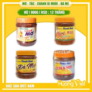 COMBO 4 VỊ NƯỚC GIẢI KHÁT THANH BÌNH Đá me, tắc xí muội, chanh xí muội, mơ xí muội hũ 900g