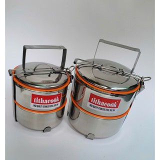 Cà Men, Hộp Đựng Cơm Inox 304 TITHACOOK Đường Kính 12cm 2 Ngăn, 3 Ngăn, 4 Ngăn