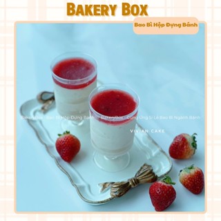 50 Ly Nhựa Mica Chân Đế Đựng Bánh Mousse, Trang Trí Tiệc Cưới, Sinh Nhật (LC-2030)