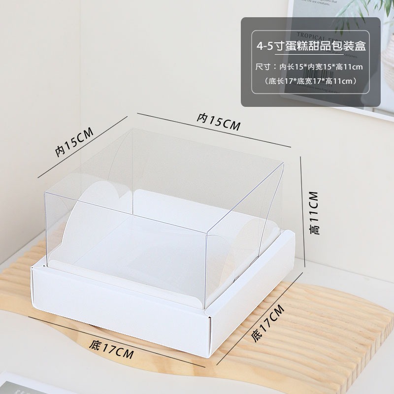 5 Hộp Bánh Kem Mica 2 Lớp Đế + Hộp Đựng Dao Nĩa, Gel Đá Khô, Hộp 1 ngăn cao cấp