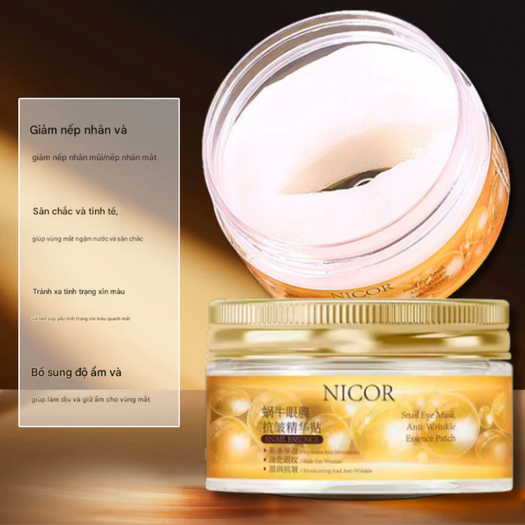 Mặt nạ mắt Nicor - Giúp tan bọng mắt, mờ thâm vùng mắt, giúp dưỡng ẩm vùng mắt cho đôi mắt có thị lực tốt - QUINN BEAUTY