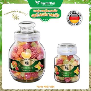 Kẹo Trái Cây Cavendish & Harvey Mixed Fruit Selection Lọ Thủy Tinh Sang Trọng - Vị Trái Cây Tự Nhiên