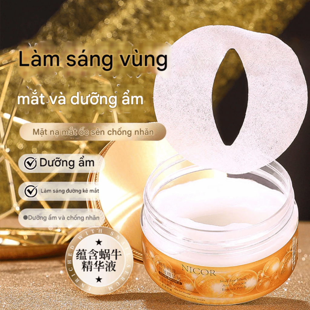 Mặt nạ mắt Nicor - Giúp tan bọng mắt, mờ thâm vùng mắt, giúp dưỡng ẩm vùng mắt cho đôi mắt có thị lực tốt - QUINN BEAUTY