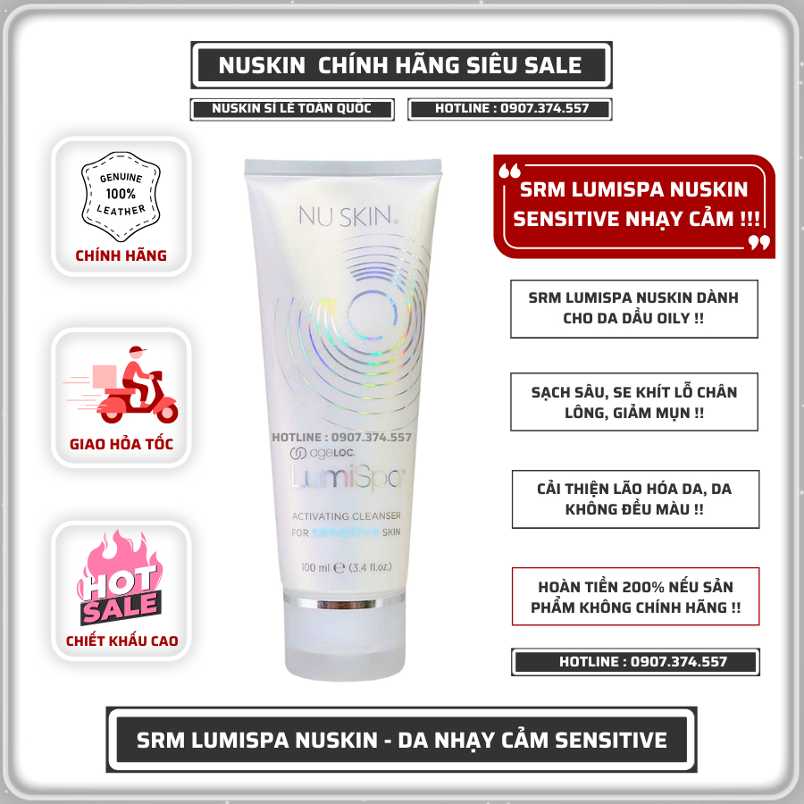 Sữa Rửa Mặt Lumispa Nuskin Da Nhạy Cảm Sensitive