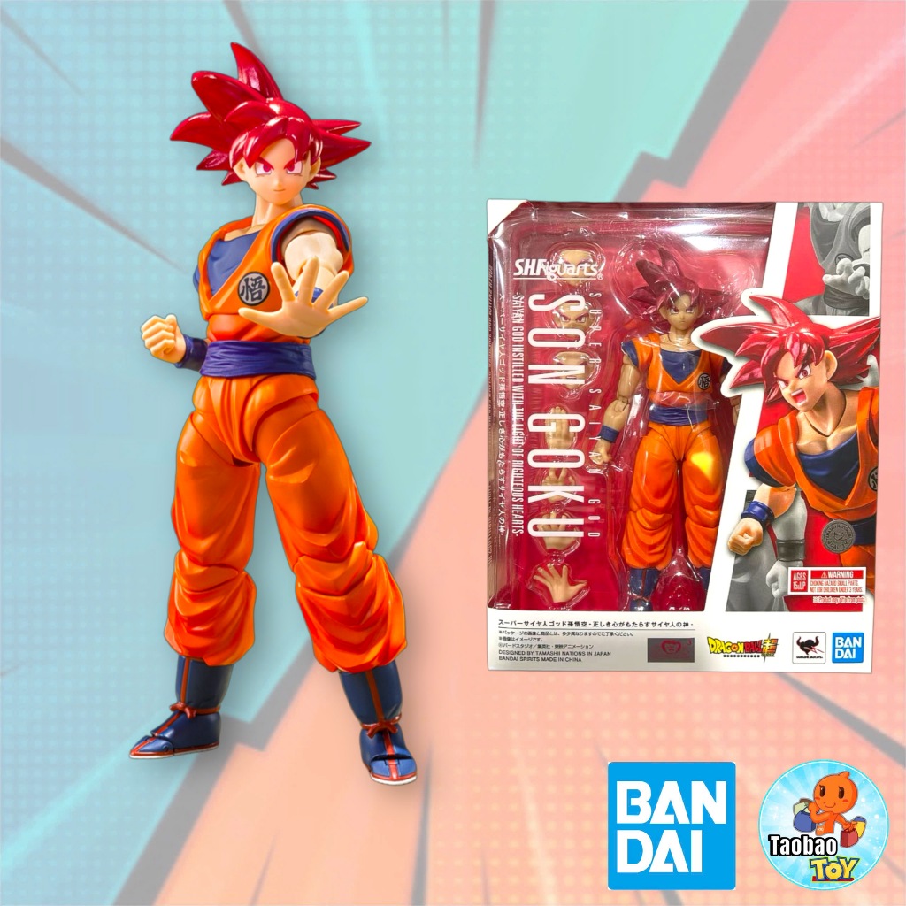 Mô Hình SHF Son Goku Super Saiyan God Shf Dragon Ball Chính Hãng BANDAI