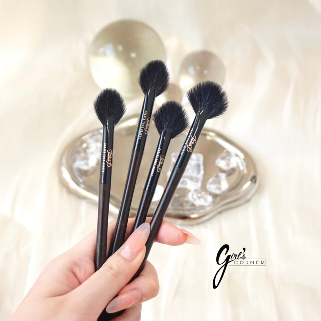 Cọ highlight dạng oval mini Feather B Black Highlighter Brush