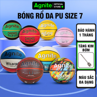 Quả Bóng Rổ Da PU Agnite Số 7 Cao Cấp Đạt Banh Bóng Rổ Cao Su Chống Bẩn Siêu Bền Luyện Tập Thi Đấu