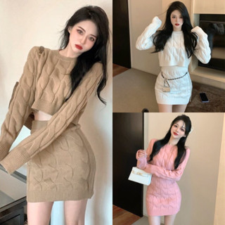  Set váy len tiểu thư 2 chi tiết phong cách cá tính hàng quảng châu 