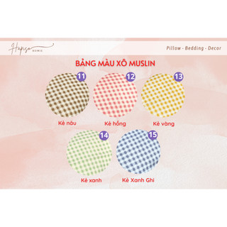 Gối Chữ U Vỏ Đỗ 3in1 (Vỏ Xô Muslin)
