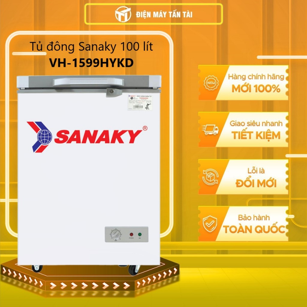 VH-1599HYKD -Tủ Đông 100L Sanaky VH-1599HYKD - GIAO TOÀN QUỐC