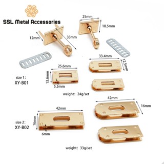  Bộ khóa túi xách H.M kim loại thời trang mới cao cấp 4 chi tiết  túi handmade XY-B01 XY-B02 #ssl_accessories 