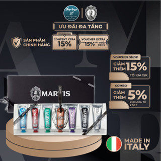 Set 7 Tuýp Kem Đánh Răng Marvis Classic Mini 7 x 25ml - 7 Mùi Vị Cổ Điển Hài Hòa, Cảm Giác Tươi Mát, Răng Nướu Chắc Khỏe