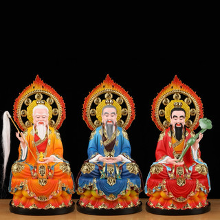  Tượng Tam Vị Thánh Tổ,Tam Thanh Đạo Tổ - Đạo Giáo 30cm 40cm 48cm 