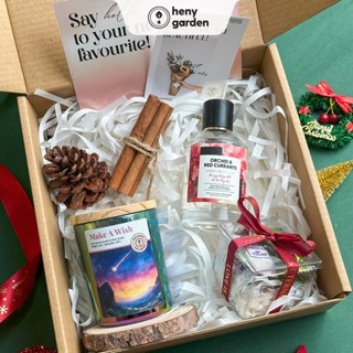 Set Quà Tặng Noel Giáng Sinh Nến Thơm GREEN 07 Cao Cấp Cho Bạn Gái Bạn Trai HENY GARDEN