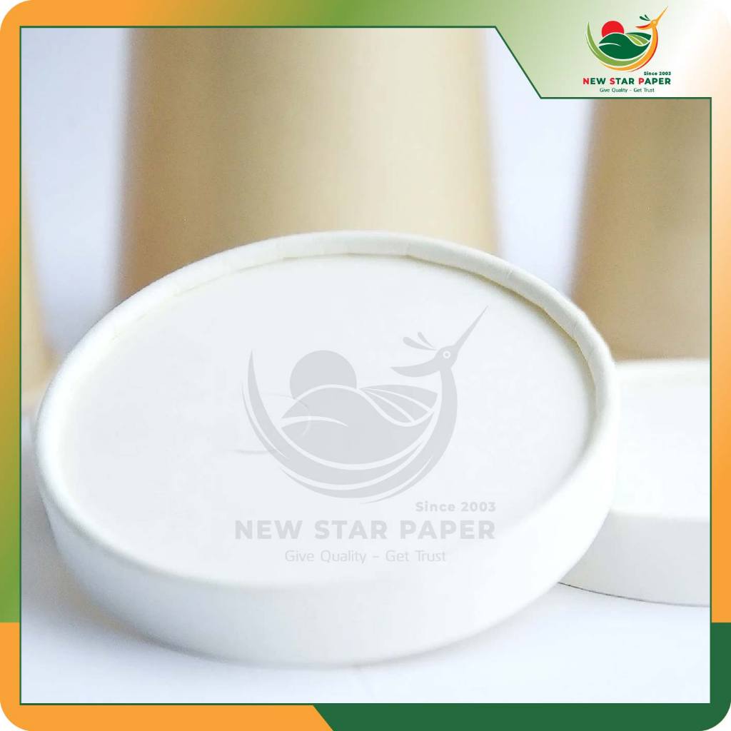 Nắp giấy đậy ly giấy - Lốc 25 nắp giấy trơn
