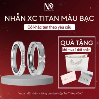 [CÓ SẴN]  Nhẫn đôi Gu xi Xà Cừ thép mạ titan không hoen gỉ - nhẫn đôi couple