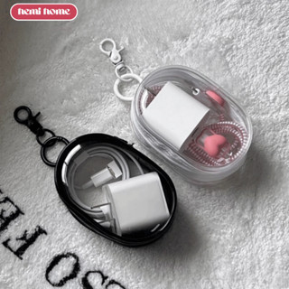 Hộp Đựng Tai Nghe Trong Suốt Hộp Đựng Dây Sạc Chống Nước Chống Bụi Du Lịch Có Móc Treo Tiện Lợi Hemi Home - DDS01