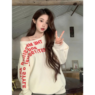  Áo Nỉ Trễ Vai In chữ 1988 Áo Nỉ Nữ Form Rộng Phong Cách Ulzzang - BUN222 