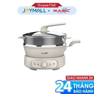 Nồi hấp lẩu 2 tầng MAGIC Eco AC-284 4L, Hàng chính hãng, mâm nhiệt rộng, tay cầm tiện lợi - JoyMall