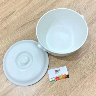 Thố sứ MINH LONG - 22cm (có nắp)