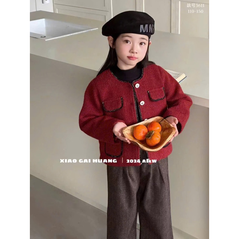 Áo khoác dạ bé gái 13-27kg