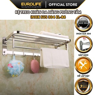 Kệ treo khăn tắm đa năng inox sus 304 eurolife el-b6