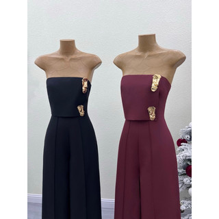 JUMPSUIT CÚP LOGO ỐNG SUÔNG<sẵn hoả tốc+ảnh thật ở cuối>