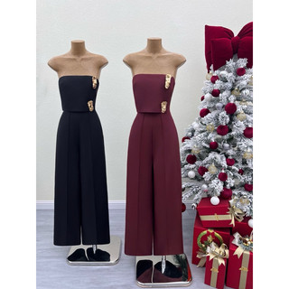JUMPSUIT CÚP LOGO ỐNG SUÔNG<sẵn hoả tốc+ảnh thật ở cuối>
