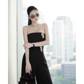 JUMPSUIT CÚP LOGO ỐNG SUÔNG<sẵn hoả tốc+ảnh thật ở cuối>