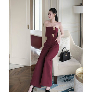 JUMPSUIT CÚP LOGO ỐNG SUÔNG<sẵn hoả tốc+ảnh thật ở cuối>