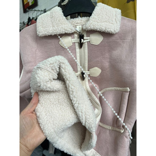 Áo khoác bé gái 14-30kg có 2 màu hồng, nâu