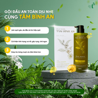 [500ml] Dầu gội Thảo mộc Tâm Bình An - Chiết xuất từ Trà Hoa Vàng giúp phục hồi, tái tạo, cung cấp dưỡng chất cho tóc