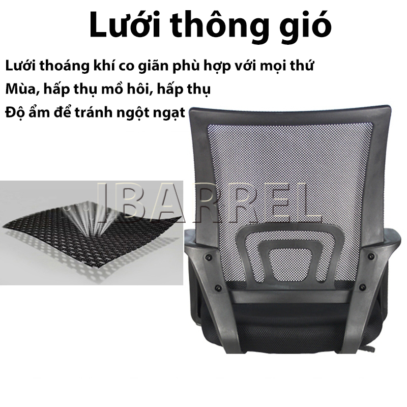 ghế xoay làm việc văn phòng lưng lưới xoay tròn 360 độ cao cấp | BigBuy360 - bigbuy360.vn