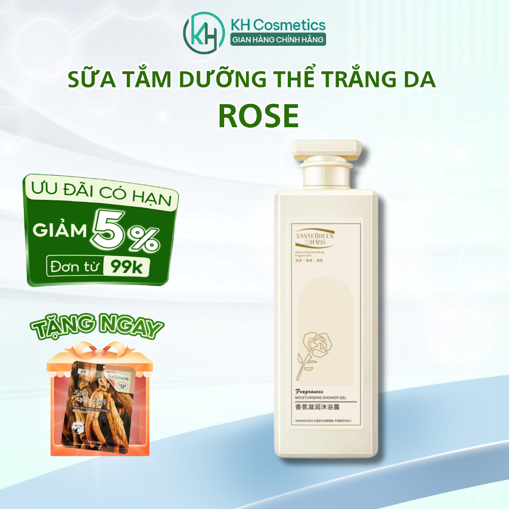Sữa tắm trắng da ROSE - Sữa tắm nước hoa dưỡng thể trắng da ROSE dưỡng ẩm, thơm lâu