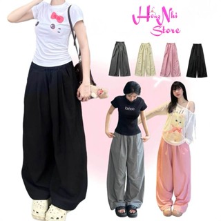 Quần Kaki Gió Nhăn Ống Rộng Nam Nữ Chun Thun Cạp Cao Siêu Dài 100cm Size Đại - MM Hồng Nhi Store's