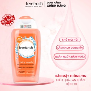 Femfresh dung dịch vệ sinh nữ dung dịch vệ sinh phụ nữ hỗ trợ ngăn ngừa vi khuẩn cấp ẩm giảm khô lưu hương thơm 250ml