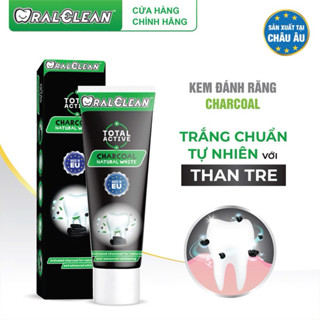  Kem Đánh Răng Trắng Răng Than Hoạt Tính OralClean Total Active Charcoal Natural White 100ml 