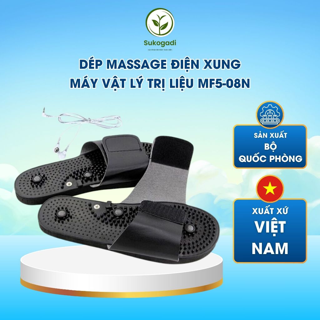Dép Massage Điện Xung Phụ Kiện Cho Máy Vật Lý Trị Liệu Bộ Quốc Phòng MF5-08N Giảm Nhức Mỏi Chân