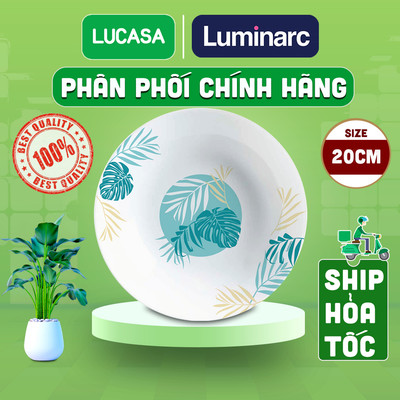 Bộ 6 Đĩa Sâu Thủy Tinh Cường Lực Luminarc Diwali Hiwaii 20cm - BOL4922 | Phân Phối Chính Hãng