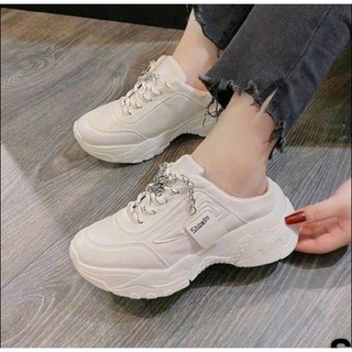  Giày sục nữ nâng đế 6cm dáng thể thao đi tiệc đi chơi  mẫu mới S15 