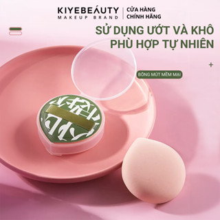 Mút Trang Điểm KIYEBEÁUTY Mút Tán Kem Nền Cushion Big Size XL Mềm Mịn Đàn Hồi Kèm Hộp Đựng